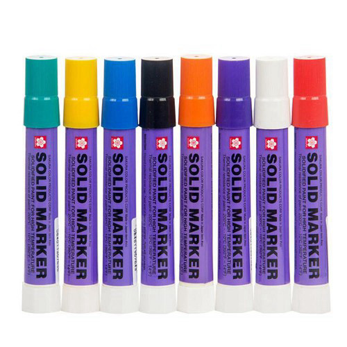 צבע סימון מוצק בצבע צהוב Solid Marker תוצרת Sakura