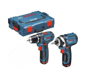 סט מברגה/מקדחה BOSCH GDR+GSR 12V-LI