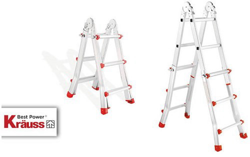סולם אלומיניום טלסקופי KRAUSS 6X4
