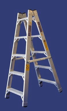 סולם אלומיניום A 15 שלבים רחבים סולמות חגית