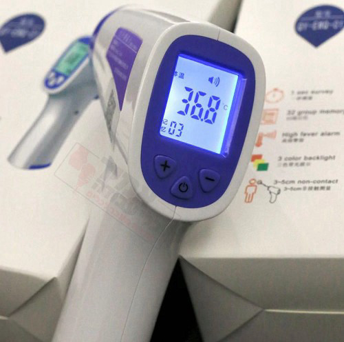 מדחום טמפרטורה לייזר אינפרא אדום ללא מגע כולל מסך LCD