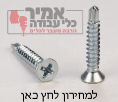 בורג פח פח ראש שטוח פיליפס צבוע לבן