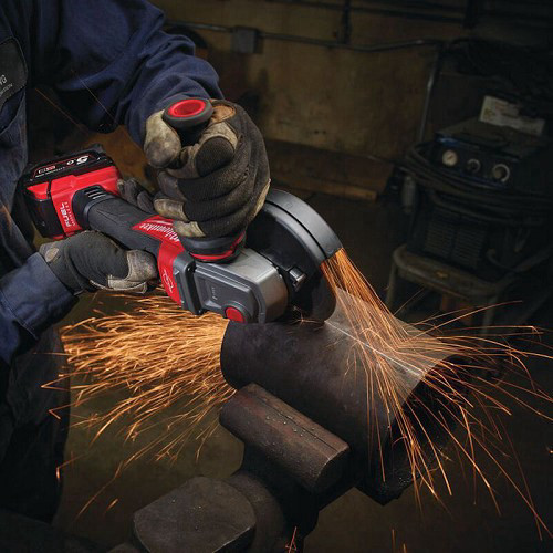 משחזת זווית 4.5 נטענת RAPID STOP FUEL 18V כוללת סוללות 5A