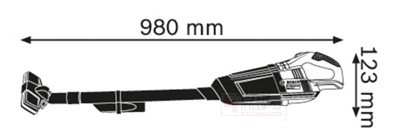 שואב אבק נטען 1.4 קג, BOSCH 18V