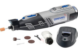 דרמל נטען 12V ליתיום + 5 אביזרים כולל סוללת 2A