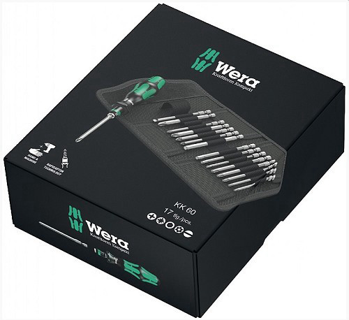 Wera KraftForm Kompackt 60 סט מברג + ביטים