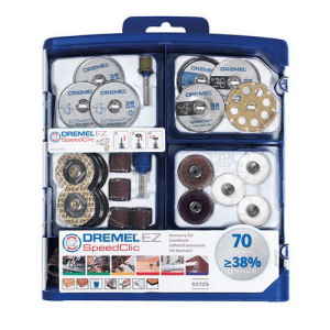 סט אביזרים ספיד קליק 70 חלקים לדרמל Dremel 725