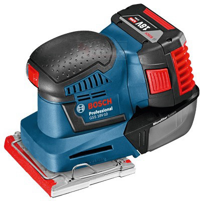 מלטשת רוטטת 18V כולל שתי סוללות BOSCH 5.0AH 18V