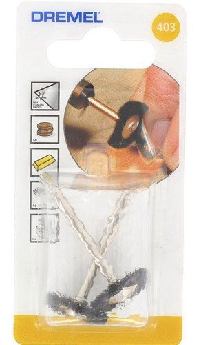 אביזר 2 יח מברשת ניילון 403 קוטר 19 ממ דרמל תוצרת Dremel