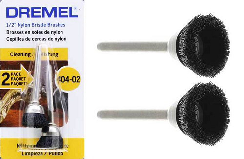 אביזר 2 יח מברשת ניילון 404 קוטר 13 ממ דרמל תוצרת Dremel