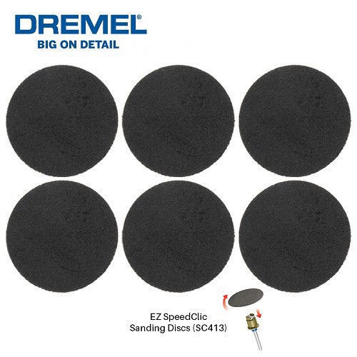 אביזר 6 יח דיסקיות ליטוש ספיד קליק 413 קוטר 30 ממ דרמל תוצרת Dremel