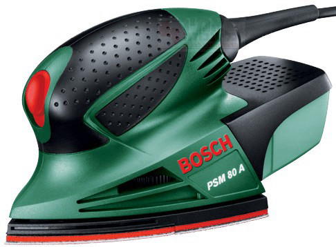 מלטשת רוטטת חשמלית ביתית 80W כולל משטח ליטוש משולש + מלבן ומזוודה BOSCH