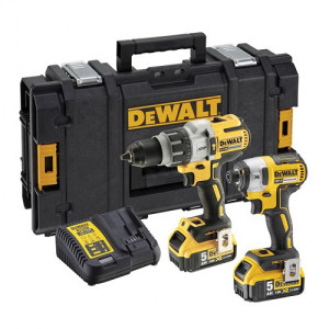 סט 2 מברגות נטענות DeWalt 5Ah 18V סדרה 4 HEAVY DUTY
