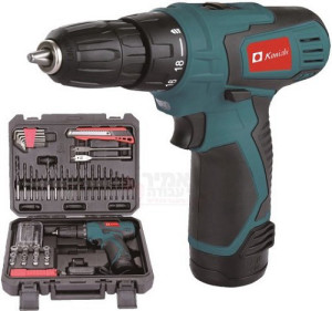 מברגת גיר ביתית 12V נטענת כולל סט אביזרים ענק תוצרת KONISH