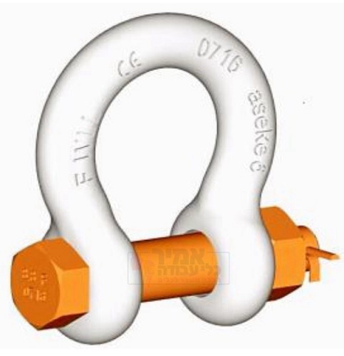 שאקל אומגה תיקני + אבטחה מידה 1/2 עומס 2 טון תוצרת Aseke Norway