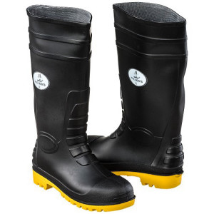 מגפי עבודה גומי ללא מגן דגם ניטריל מקצועי שחור SRC