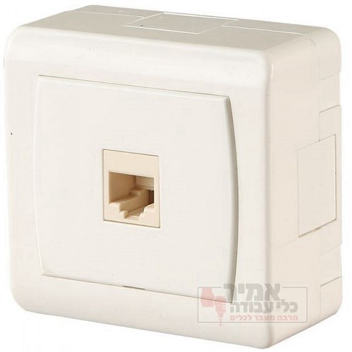 שקע RJ45 לבן לכבל רשת NK ארכה