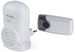 פעמון מואר חשמלי + לחצן אלחוטי VEGA ארכה