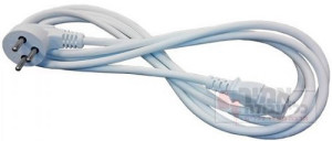 כבל מכשירים יצוק לבן 1.8 מטר ארכה