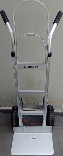 עגלת סבלים אלומיניום קשת גבוהה עם מחליקיים גלגלים פניאומטייםROHER