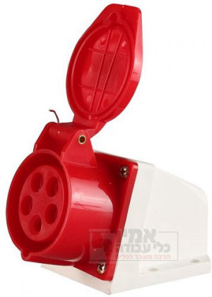 שקע לקיר תלת פאזי VEGA 3P+N+E 32A ארכה