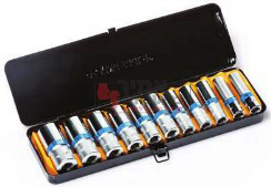 מארז 11 בוקסות "3/8 עמוקות 10-22 מ"מ KING TOOLS