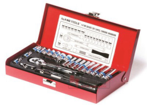 סט בוקסות דרייב "1/4 24 חלקים קצרות + עמוקות KING TOOLS