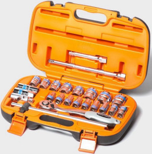 סט בוקסות דרייב "1/2 25 חלקים 8-32 מ"מ כולל מזוודה KING TOOLS