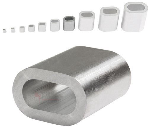 שרוול לחיצה אלומיניום לכבל טלורית 2 ממ