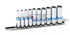 מארז 10 בוקסות "1/4 עמוקות 4-13 מ"מ KING TOOLS