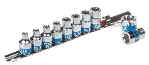 סט 10 בוקסות טורקס פנימי דרייב "3/8 E18-E5 KING TOOLS