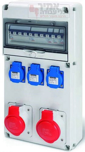 קופסת שירות מחווטת 6 שקעים 14 מודולים 532.2332.3316 כולל ח"א+פחת GEWISS ארכה