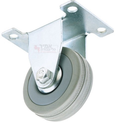 גלגל גומי 2 אפור קבוע לעומס 40 קג