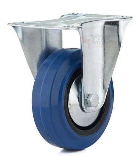 גלגל גומי 3 כחול קבוע לעומס 80 קג