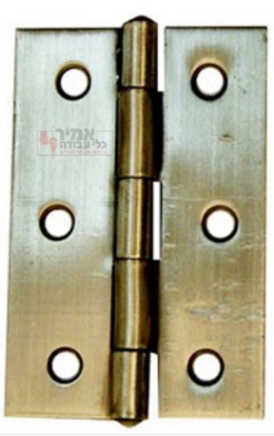 ציר ספר מגולוון לבן "3X2.5" עם 6 חורים