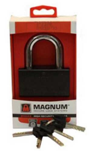 מנעול תלייה מוגן MAGNUM קוטר 13 מ"מ מפתח אחיד