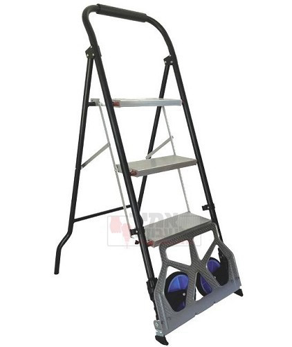 דרגלה עגלת משא 80 קג משולבת סולם 3 שלבים עד 150 קג