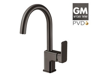 ברז פרח 305420GM שחור מוברש PVD סדרת רומא חמת