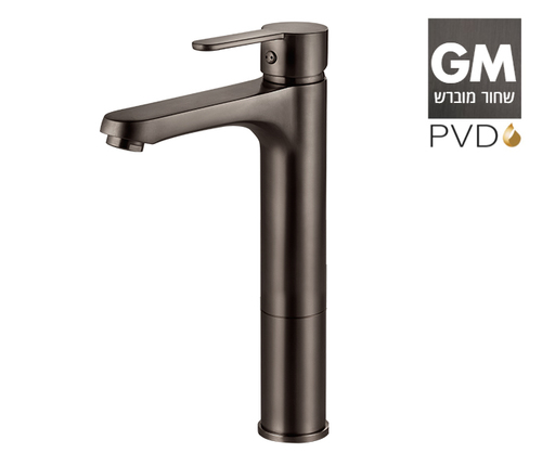 ברז פרח גבוה 305344GM שחור מוברש PVD סדרת קליר חמת