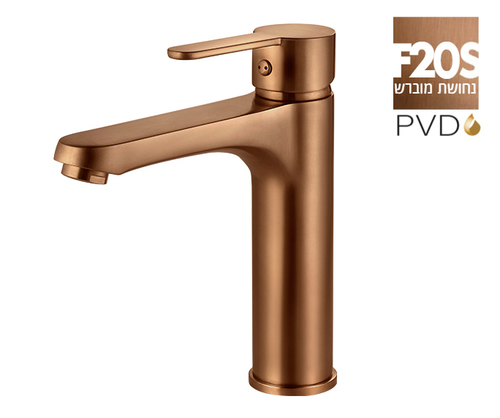 ברז פרח בינוני 305343F20S נחושת מוברש PVD סדרת קליר חמת
