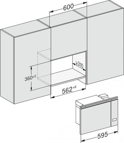 מיקרוגל בנוי MIELE דגם M 2234 SC Black