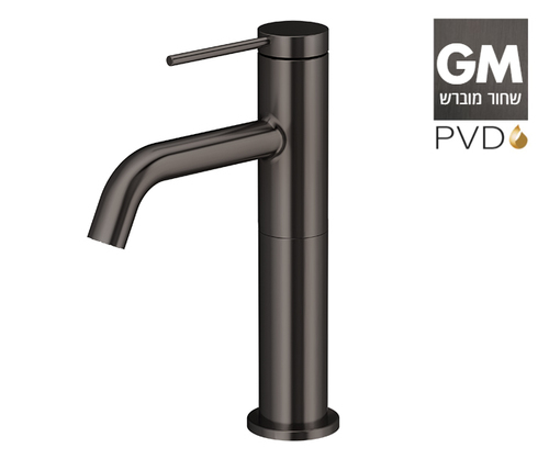 ברז פרח בינוני 305743GM שחור מוברש PVD סדרת אייס חמת