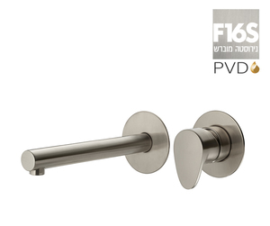 ברז קיר פיה קצרה 305113F16S נירוסטה מוברש PVD סדרת גל (WAVE) חמת
