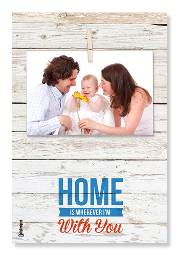 שלטון אטב צבעוני home is where im with you