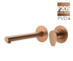 ברז קיר פיה ארוכה 305112F20S נחושת מוברש PVD סדרת גל (WAVE) חמת