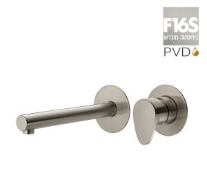 ברז קיר פיה ארוכה 305112F16S נירוסטה מוברש PVD סדרת גל (WAVE) חמת