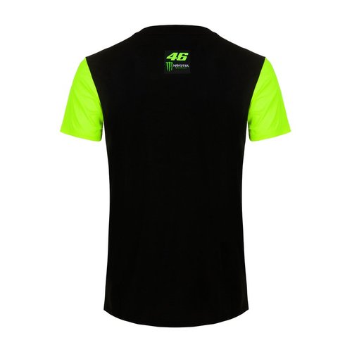 חולצה קצרה ולנטינו רוסי שחור - VR46 DUAL 46 MONSTER ENERGY T-SHIRT 