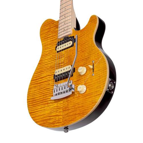 גיטרה חשמלית Sterling by Music Man S.U.B. Axis AX3FM Trans Gold