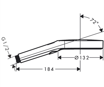 26864700 HANSGROHE מזלף ריינפיניטי 130 מ