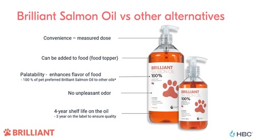 שמן בריליאנט 100%, 1 ליטר Fresh Brilliant Salmon Oil 